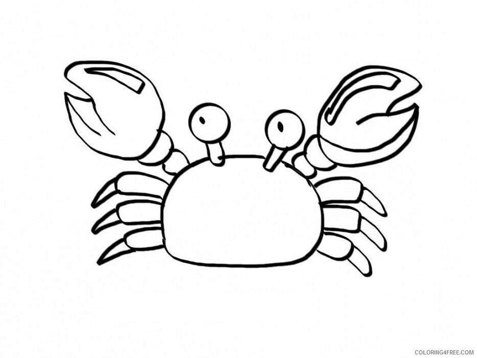 Crab Coloring Sheets Animal Coloring Pages Printable 2021 0979 Coloring4free