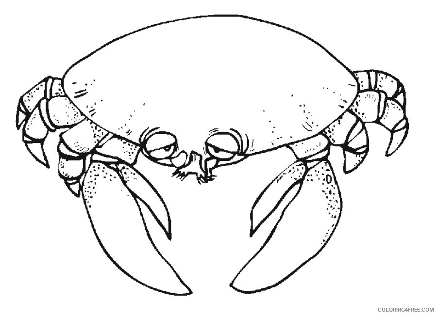 Crab Coloring Sheets Animal Coloring Pages Printable 2021 0981 Coloring4free