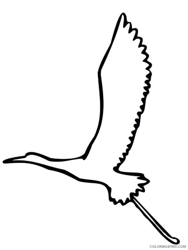 Cranes Coloring Pages Animal Printable Sheets Crane Bird Line Art 2021 1252 Coloring4free