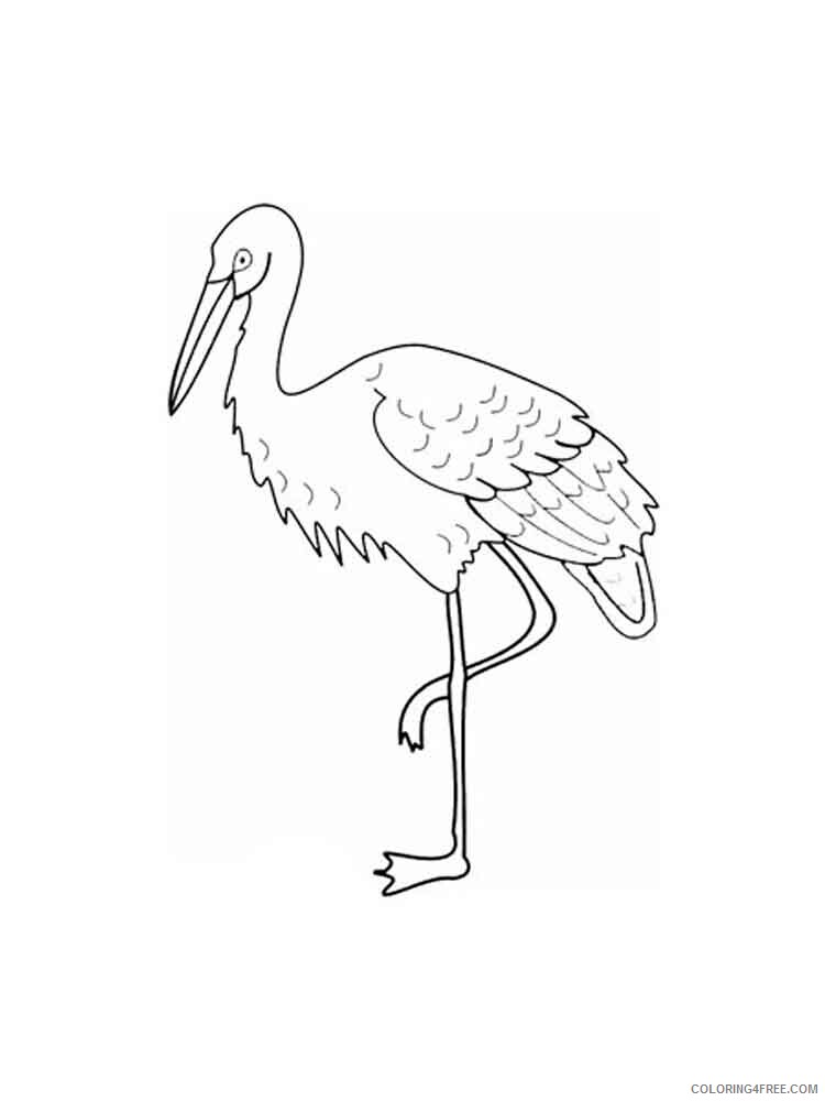 Cranes Coloring Pages Animal Printable Sheets Cranes birds 2 2021 1264 Coloring4free