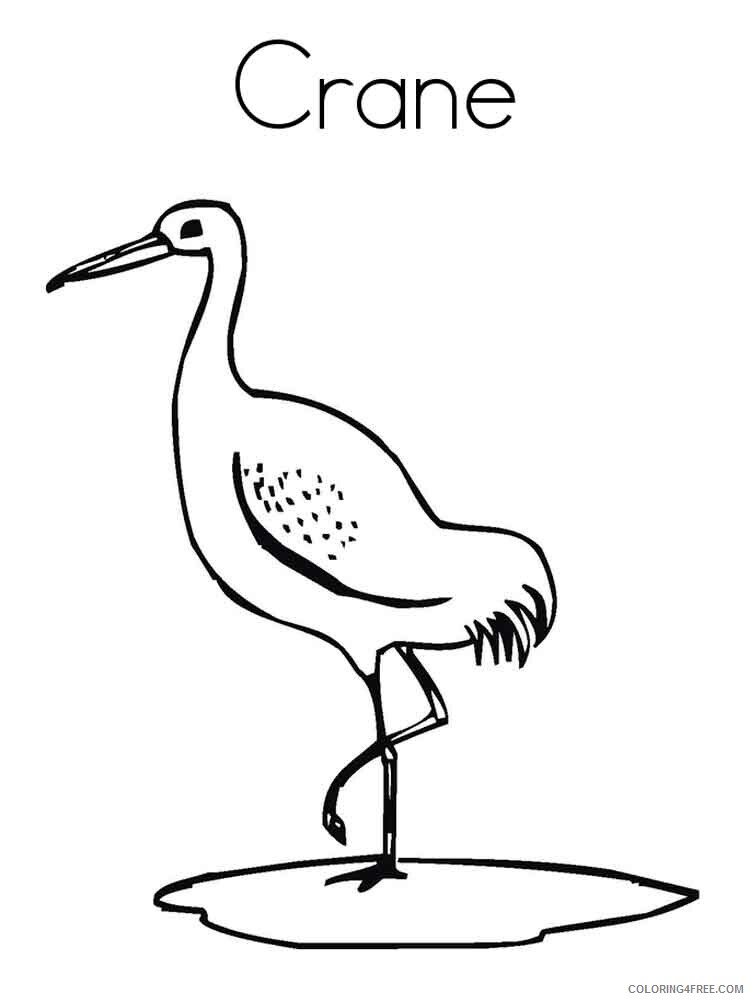Cranes Coloring Pages Animal Printable Sheets Cranes birds 3 2021 1265 Coloring4free