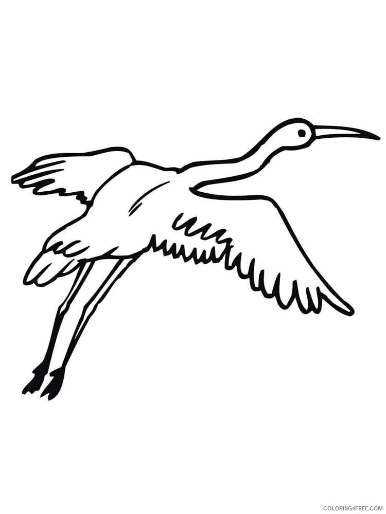 Cranes Coloring Pages Animal Printable Sheets Cranes birds 5 2021 1266 Coloring4free