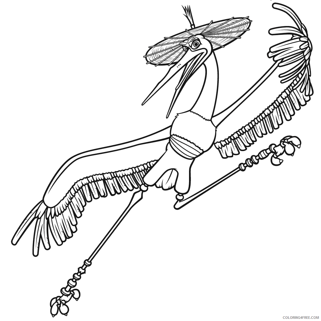 Cranes Coloring Pages Animal Printable Sheets Funny Crane 2021 1275 Coloring4free