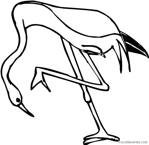 Cranes Coloring Pages Animal Printable Sheets Simple Crane 2021 1277 Coloring4free