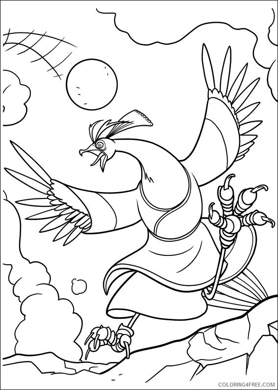 Cranes Coloring Pages Animal Printable Sheets crane screaming 2021 1270 Coloring4free