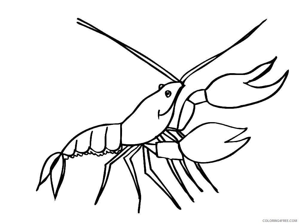 Crayfish Coloring Pages Animal Printable Sheets crayfish 3 2021 1281 ...