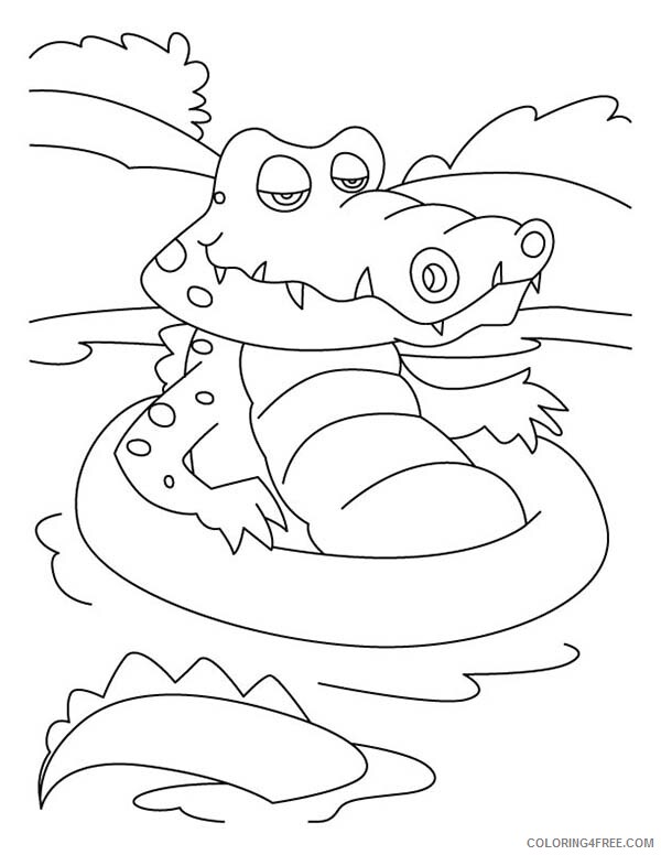 Crocodile Coloring Pages Animal Printable Sheets Crocodile Falling Asleep 2021 Coloring4free