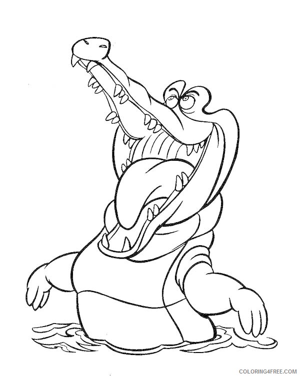 Crocodile Coloring Pages Animal Printable Sheets Open His Mouth Wide 2021 Coloring4free