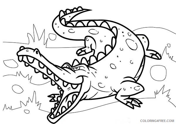 Crocodile Coloring Pages Animal Printable Sheets Sharp Teeth 2021 1319 Coloring4free