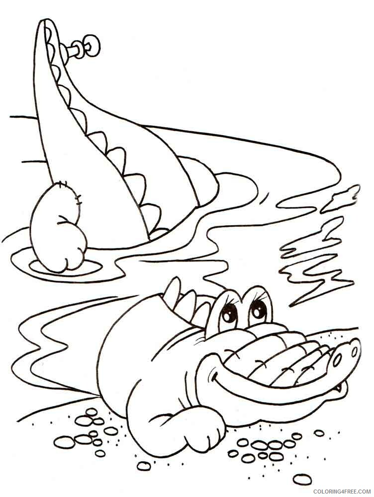 Crocodile Coloring Pages Animal Printable Sheets animals crocodile 1 2021 1297 Coloring4free