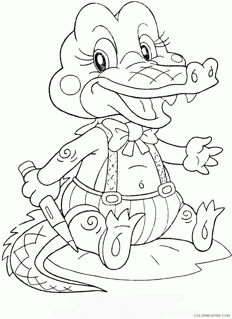Crocodile Coloring Sheets Animal Coloring Pages Printable 2021 0991 Coloring4free
