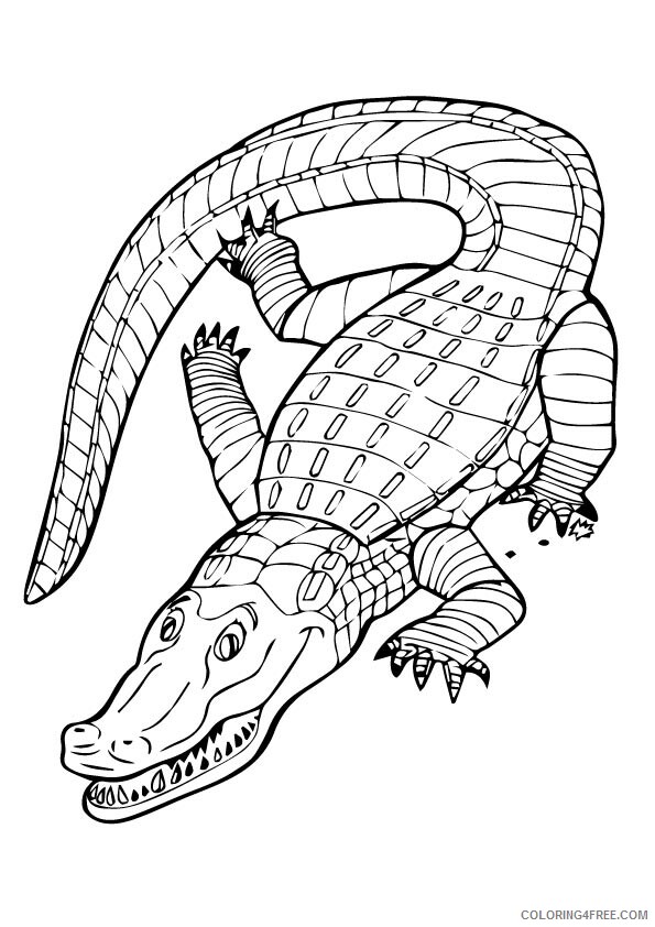 Crocodile Coloring Sheets Animal Coloring Pages Printable 2021 0996 Coloring4free