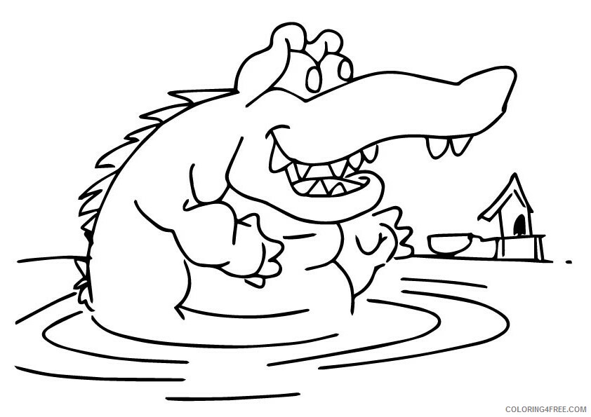 Crocodile Coloring Sheets Animal Coloring Pages Printable 2021 1024 Coloring4free
