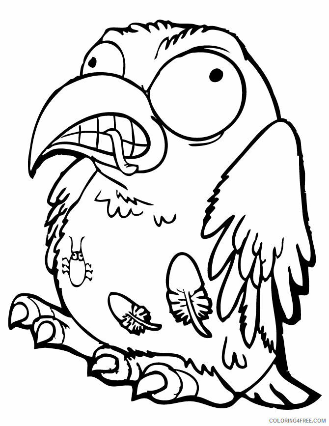 Crows Coloring Pages Animal Printable Sheets Crazy Crow 2021 1333 Coloring4free