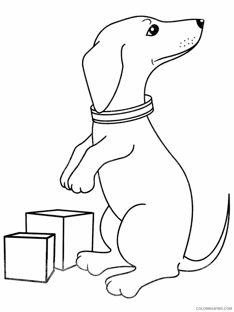 Dachshund Coloring Pages Animal Printable Sheets Dachshund 2 2021 1399 Coloring4free