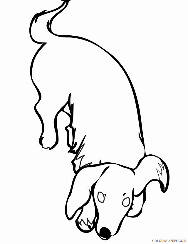 Dachshund Coloring Pages Animal Printable Sheets Dachshund 2021 1398 Coloring4free