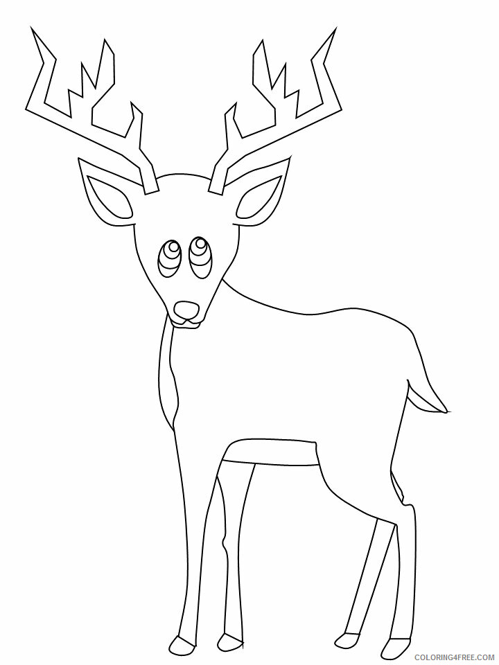 Deer Coloring Pages Animal Printable Sheets deer3 2021 1420 Coloring4free