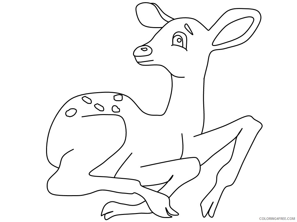 Deer Coloring Pages Animal Printable Sheets deer8 2021 1422 Coloring4free