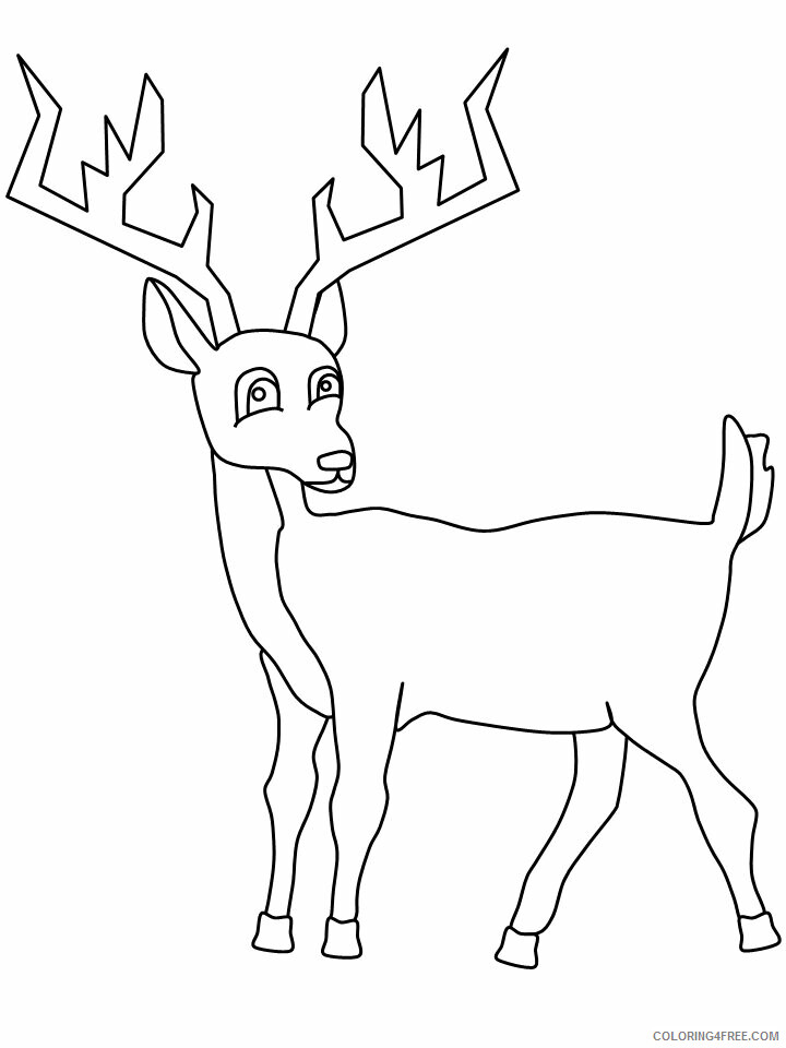 Deer Coloring Pages Animal Printable Sheets deer9 2021 1423 Coloring4free
