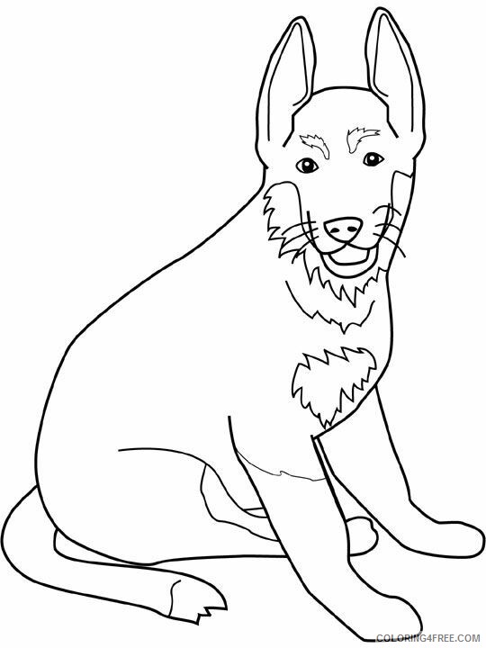Dogs Coloring Pages Animal Printable Sheets Dog German Shepherd 2021 1577 Coloring4free