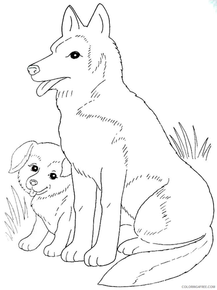 Dogs Coloring Pages Animal Printable Sheets animals dogs 26 2021 1523 Coloring4free