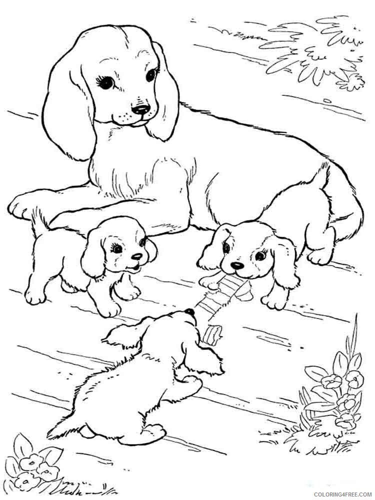 Dogs Coloring Pages Animal Printable Sheets animals dogs 5 2021 1530 Coloring4free