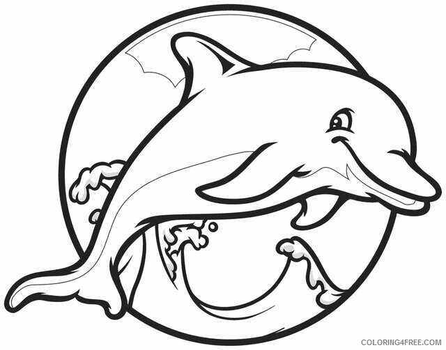 Dolphin Coloring Pages Animal Printable Sheets Dolphin 2021 1656 Coloring4free