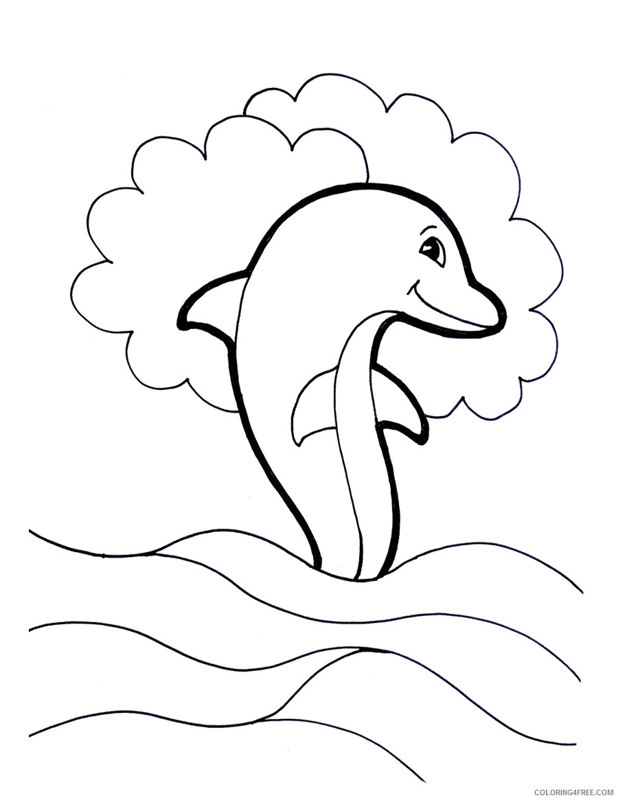 Dolphin Coloring Pages Animal Printable Sheets Dolphin for Girls 2021 1652 Coloring4free