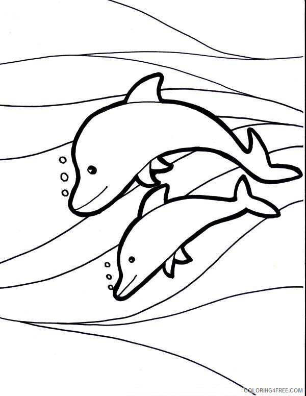 Dolphin Coloring Pages Animal Printable Sheets Printable Dolphin Free 2021 1664 Coloring4free