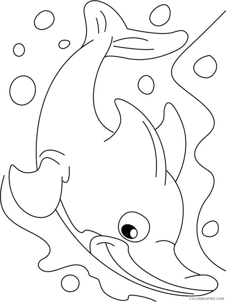 Dolphin Coloring Pages Animal Printable Sheets animals dolphin 1 2021 1637 Coloring4free