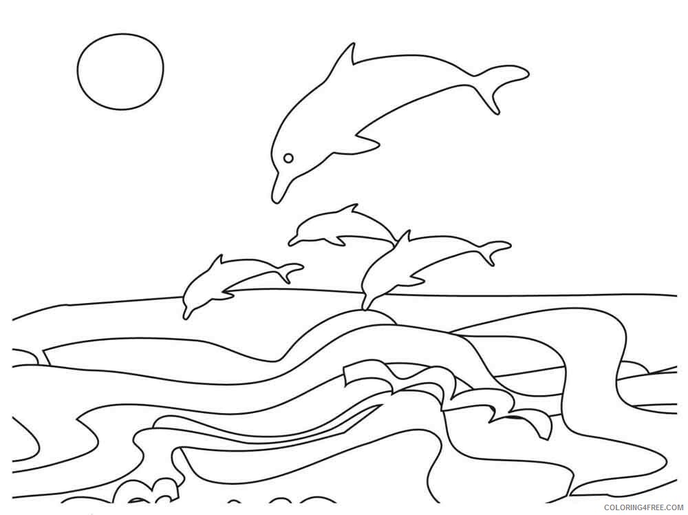 Dolphin Coloring Pages Animal Printable Sheets animals dolphin 4 2021 1641 Coloring4free