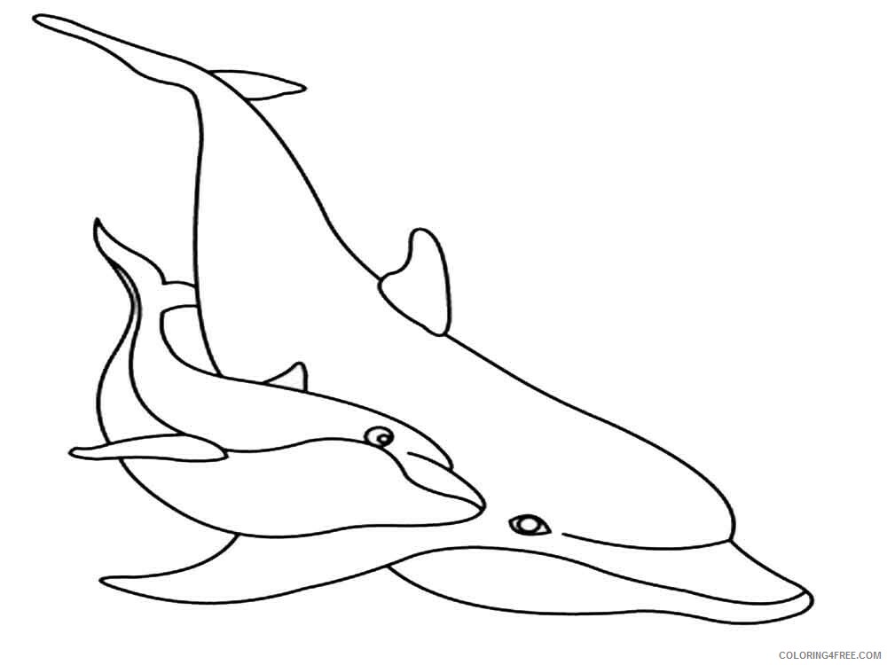 Dolphin Coloring Pages Animal Printable Sheets animals dolphin 9 2021 1644 Coloring4free