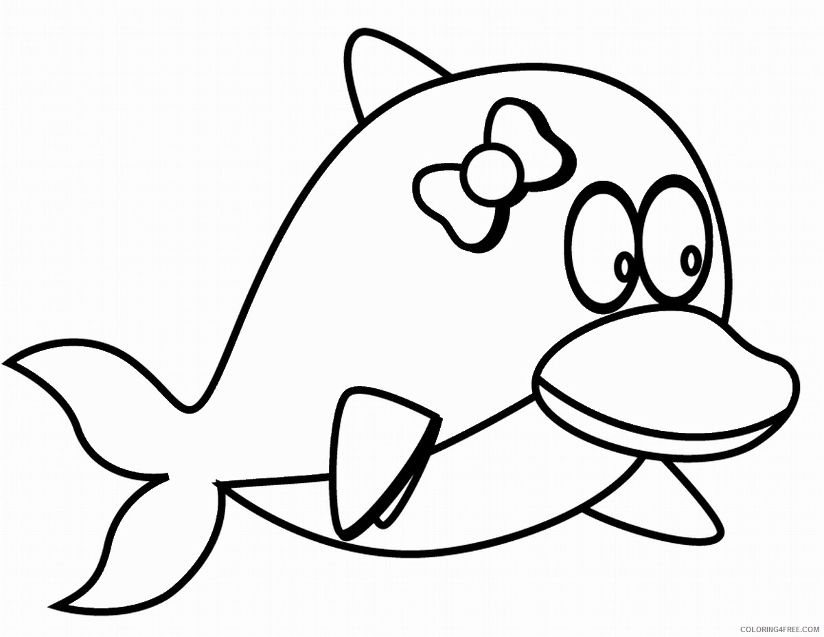 Dolphin Coloring Pages Animal Printable Sheets dolphin_cl_14 2021 1647 Coloring4free