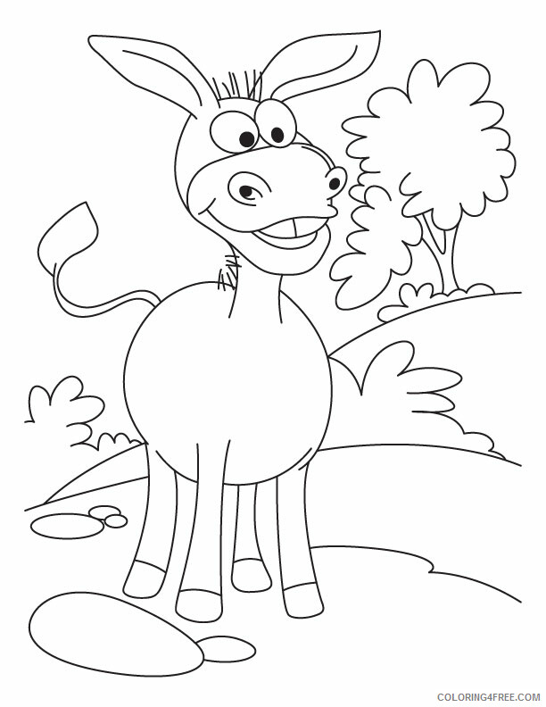 Donkey Coloring Pages Animal Printable Sheets Cartoon Donkey 2021 1666 Coloring4free