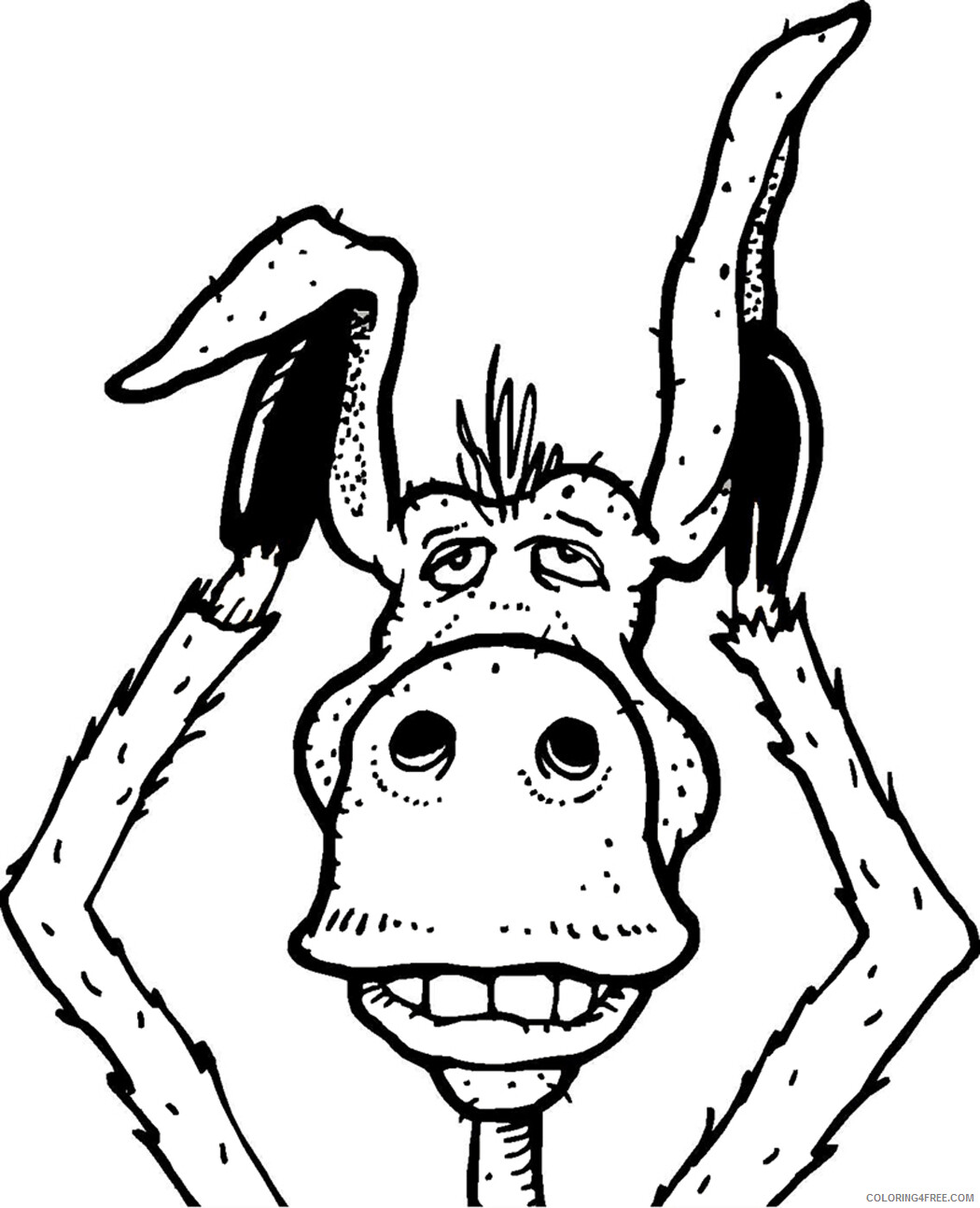 Donkey Coloring Pages Animal Printable Sheets Donkey 2021 1690 Coloring4free