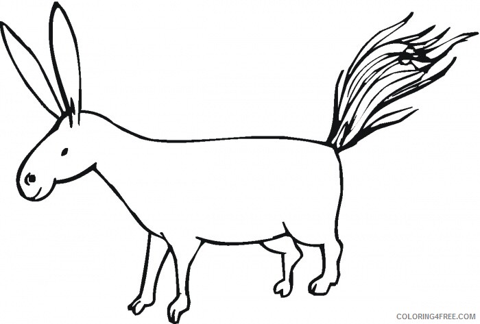 Donkey Coloring Pages Animal Printable Sheets donkey 3 2021 1684 Coloring4free