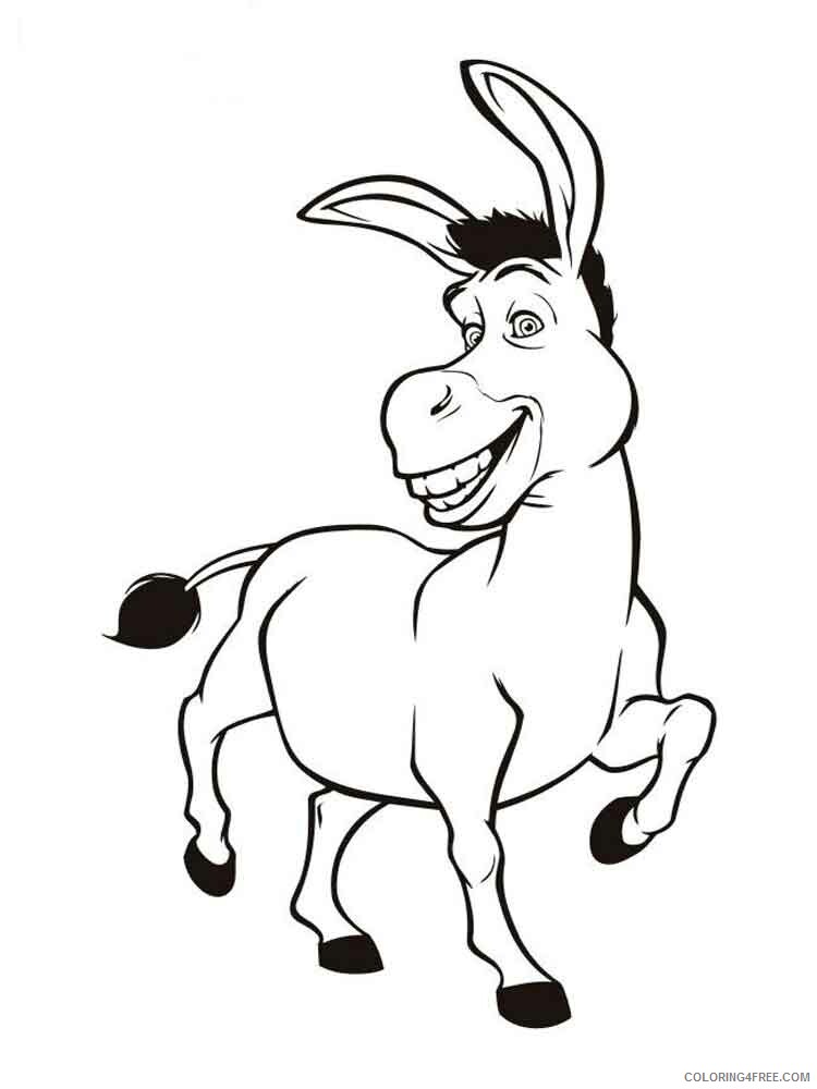 Donkey Coloring Pages Animal Printable Sheets donkey 5 2021 1695 Coloring4free