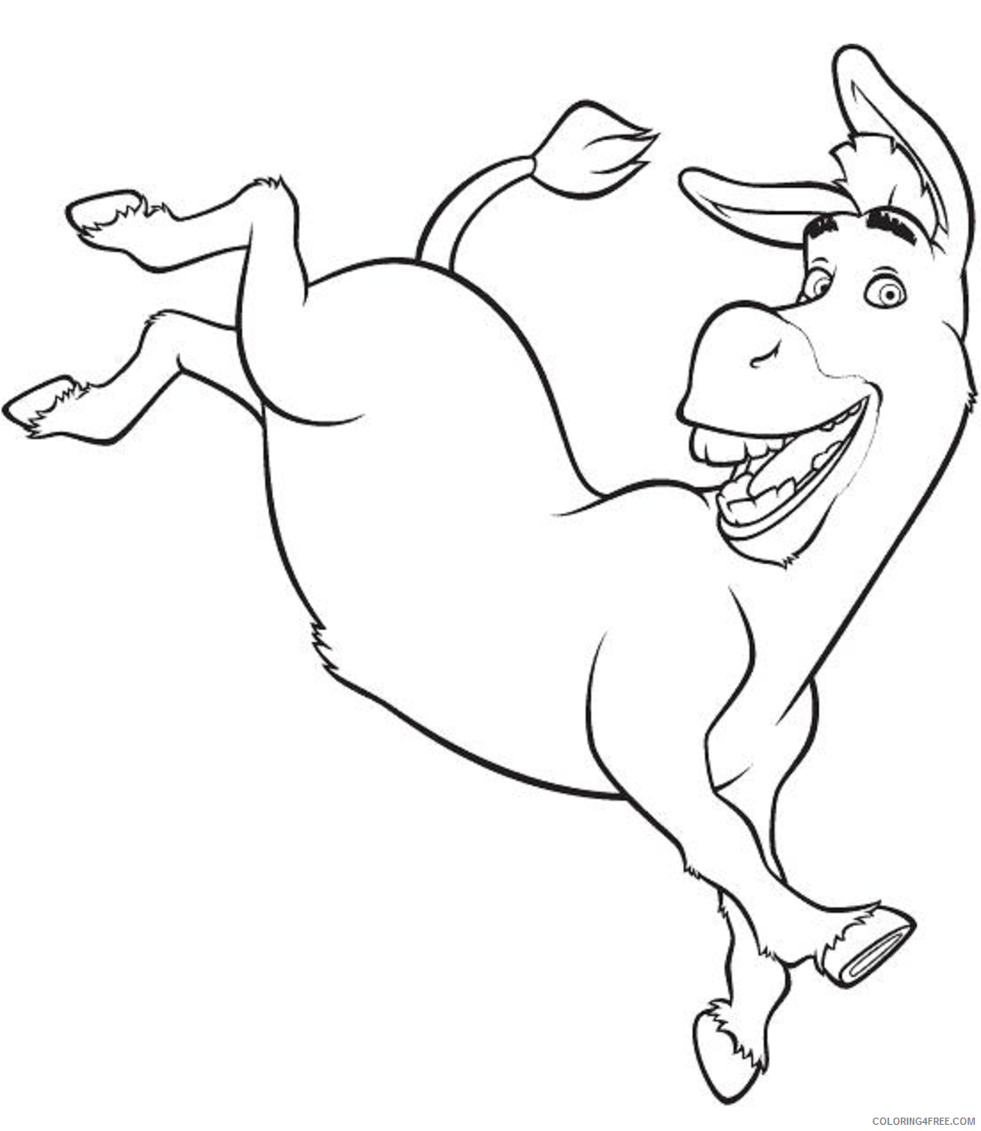 Donkey Coloring Pages Animal Printable Sheets funny_donkey 2021 1699 Coloring4free