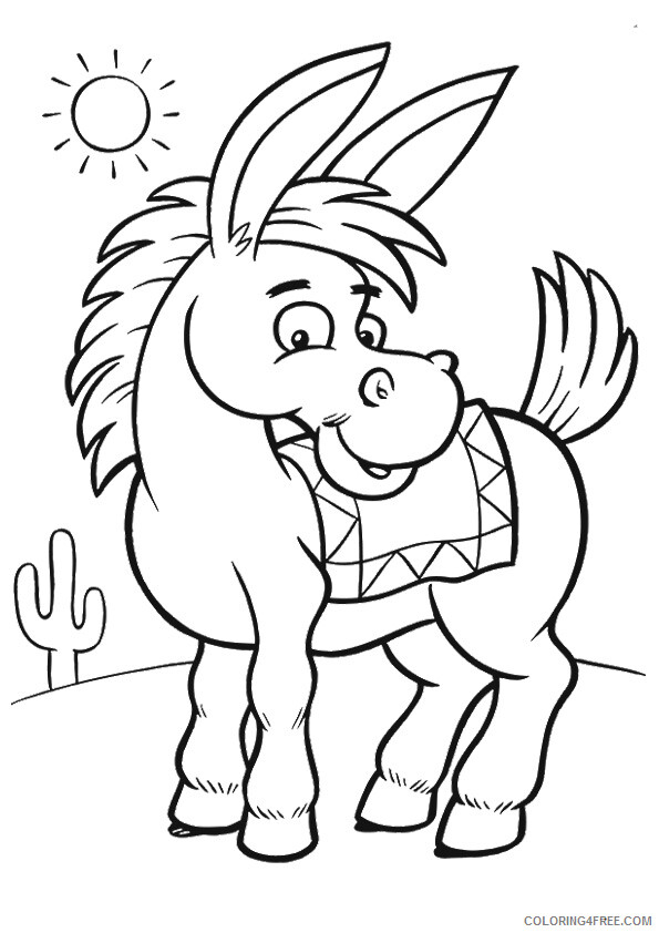 Donkey Coloring Sheets Animal Coloring Pages Printable 2021 1283 Coloring4free