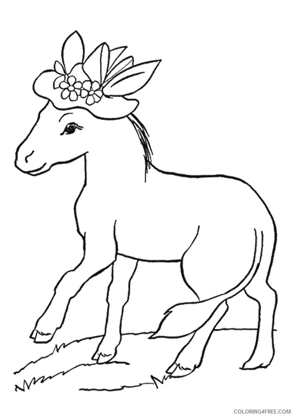 Donkey Coloring Sheets Animal Coloring Pages Printable 2021 1285 Coloring4free