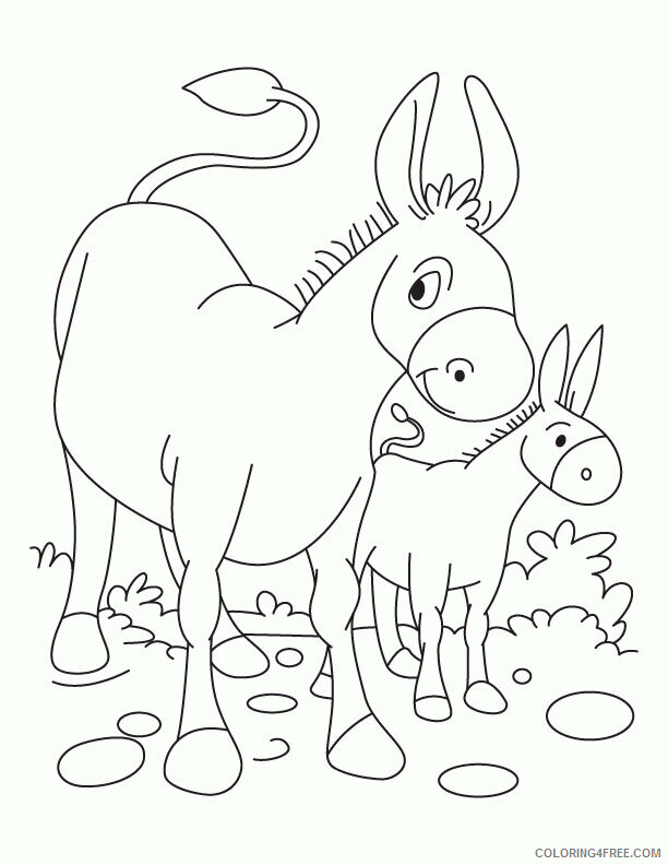 Donkey Coloring Sheets Animal Coloring Pages Printable 2021 1291 Coloring4free