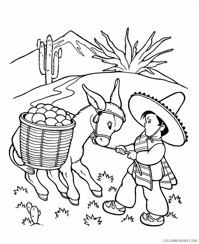 Donkey Coloring Sheets Animal Coloring Pages Printable 2021 1295 Coloring4free