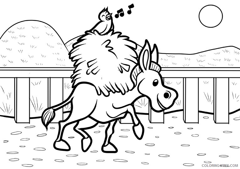 Donkey Coloring Sheets Animal Coloring Pages Printable 2021 1300 Coloring4free