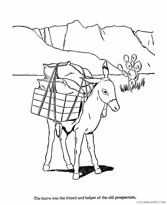 Donkey Coloring Sheets Animal Coloring Pages Printable 2021 1305 Coloring4free