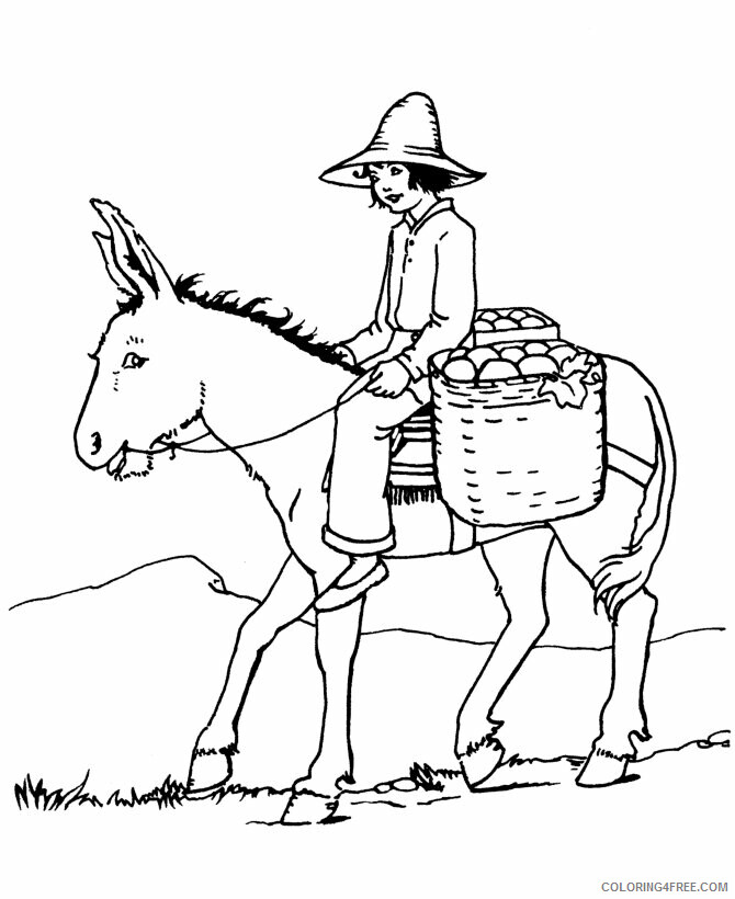 Donkey Coloring Sheets Animal Coloring Pages Printable 2021 1307 Coloring4free