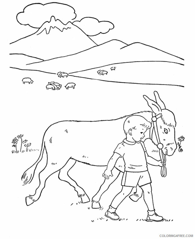 Donkey Coloring Sheets Animal Coloring Pages Printable 2021 1308 Coloring4free