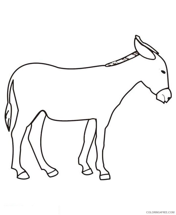 Donkey Coloring Sheets Animal Coloring Pages Printable 2021 1311 Coloring4free
