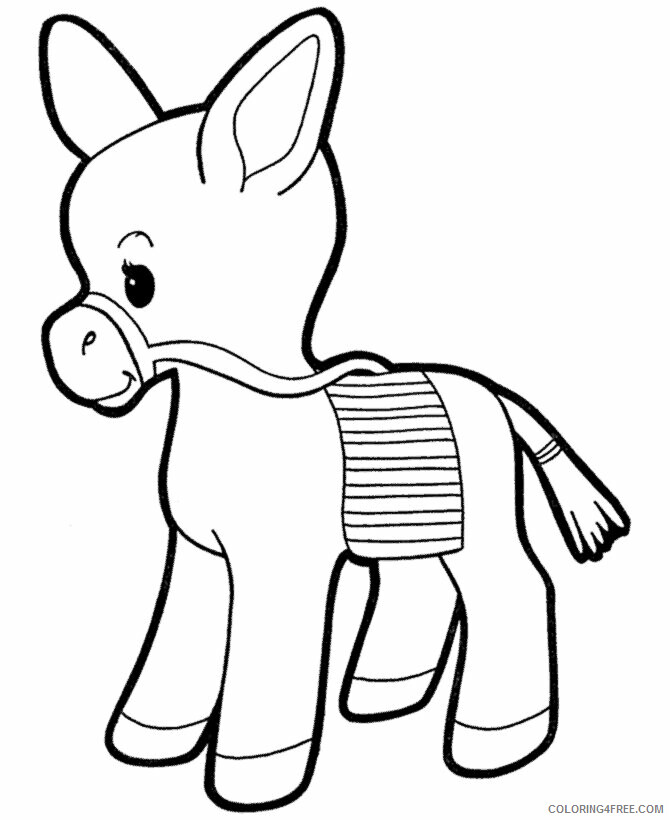 Donkey Coloring Sheets Animal Coloring Pages Printable 2021 1312 Coloring4free