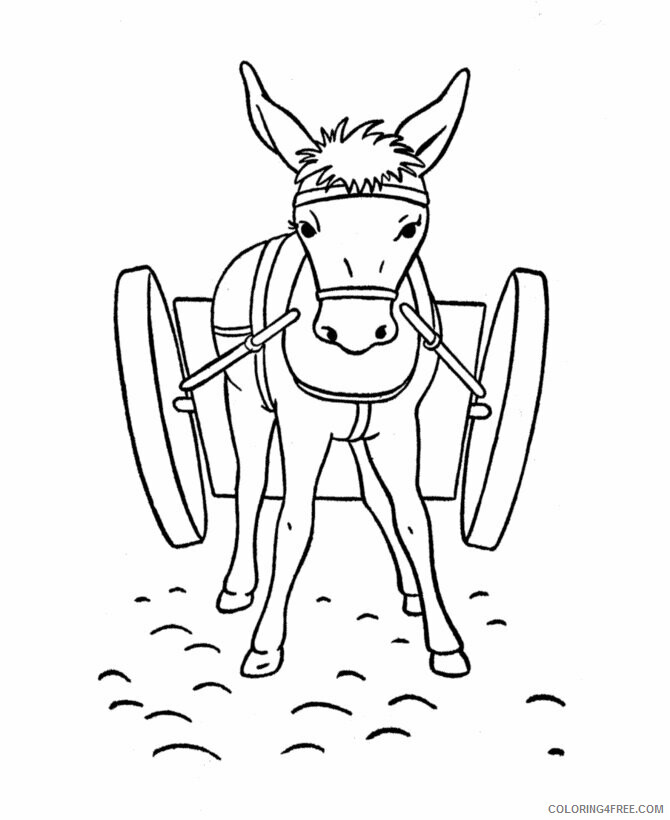 Donkey Coloring Sheets Animal Coloring Pages Printable 2021 1313 Coloring4free