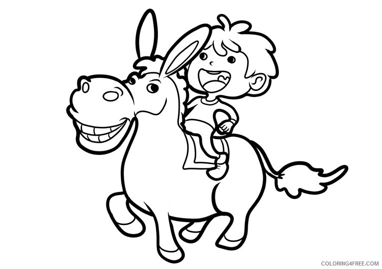 Donkey Coloring Sheets Animal Coloring Pages Printable 2021 1314 Coloring4free